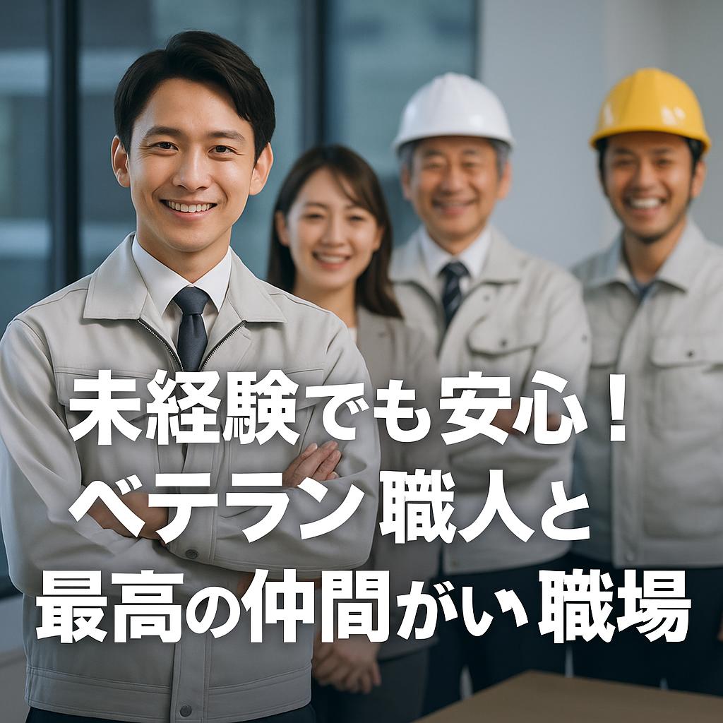 未経験でも安心！ベテラン職人と最高の仲間がいる職場