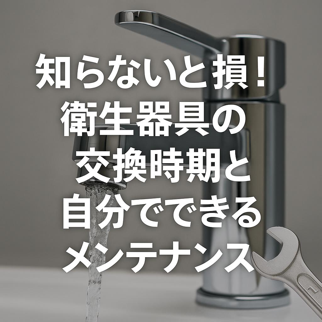 知らないと損！衛生器具の交換時期と自分でできるメンテナンス