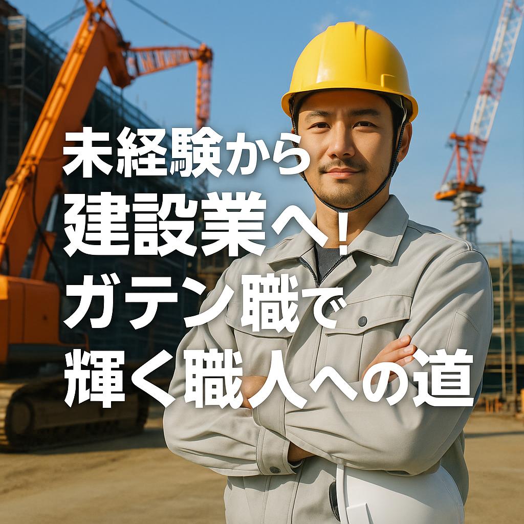 未経験から建設業へ!ガテン職で輝く職人への道