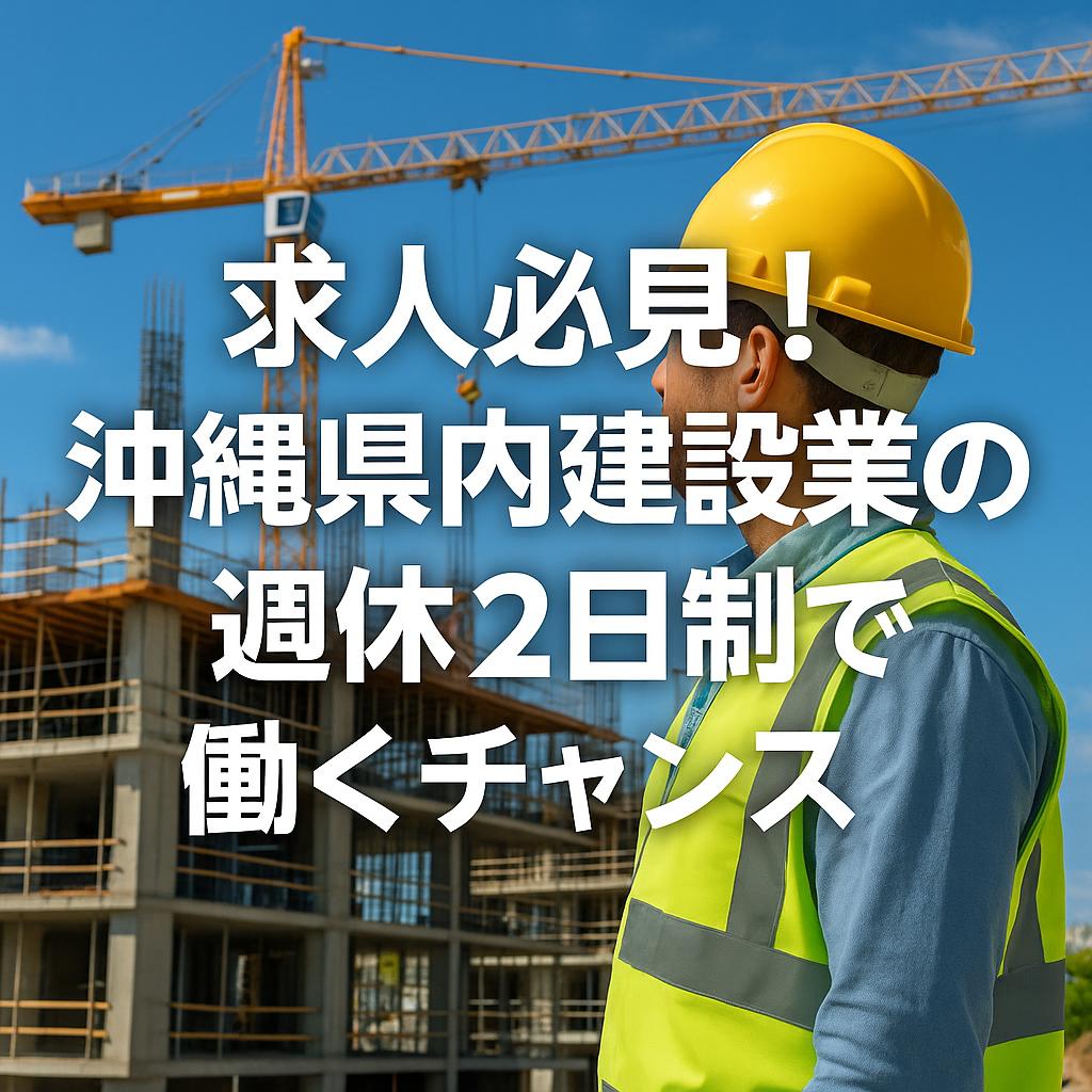 求人必見！沖縄県内建設業の週休2日制で働くチャンス