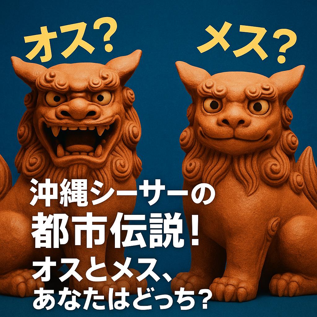 沖縄シーサーの都市伝説！オスとメス、あなたはどっち？