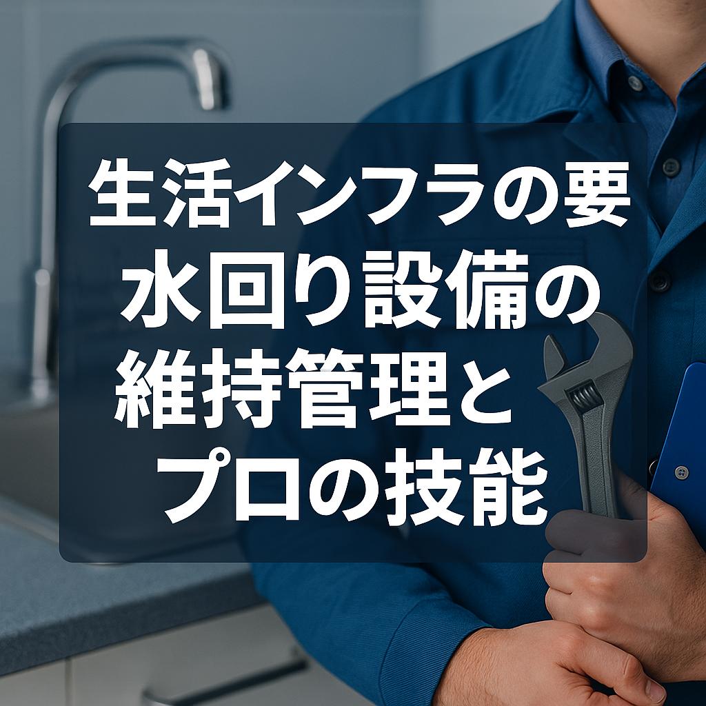 生活インフラの要！水回り設備の維持管理とプロの技能