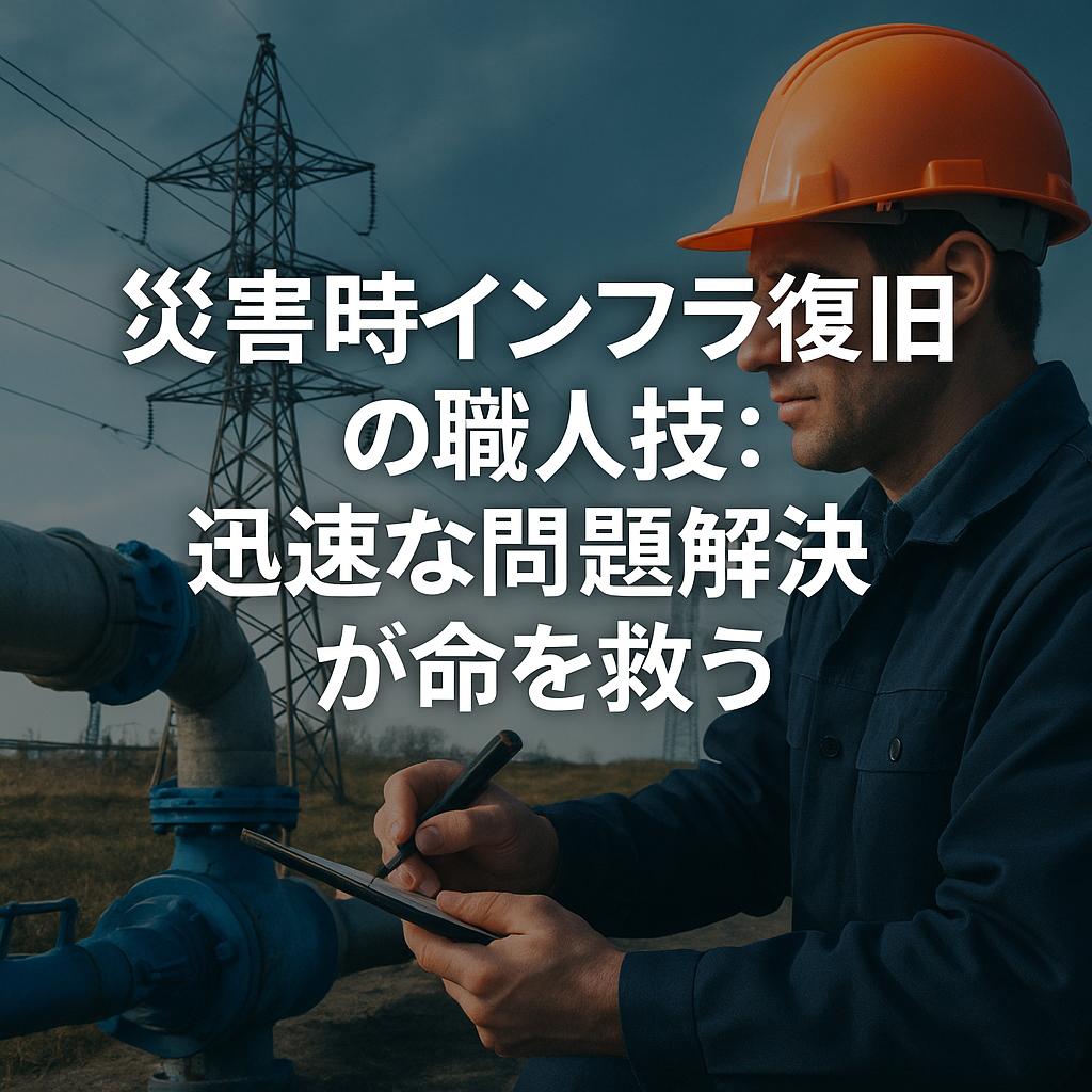 災害時インフラ復旧の職人技：迅速な問題解決が命を救う