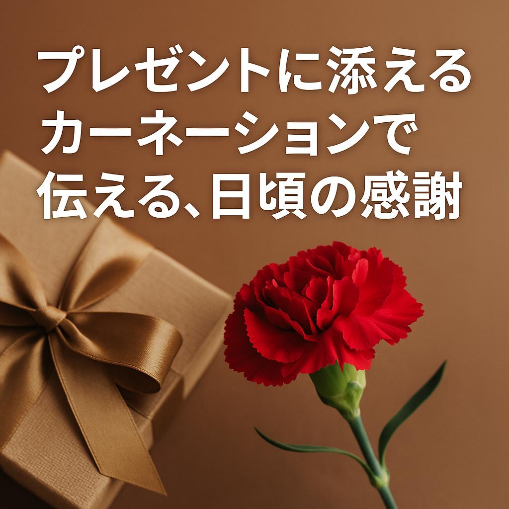 プレゼントに添えるカーネーションで伝える、日頃の感謝