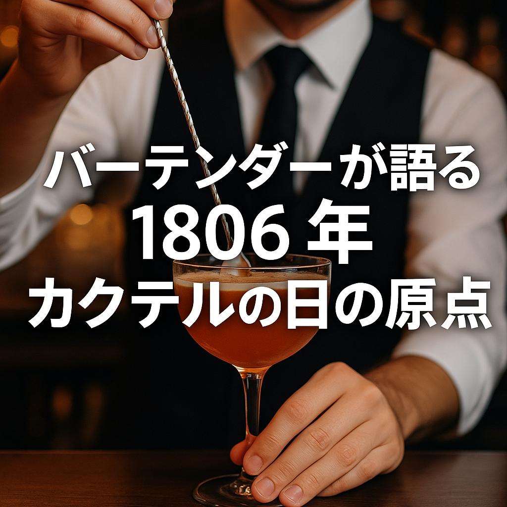 バーテンダーが語る1806年：カクテルの日の原点