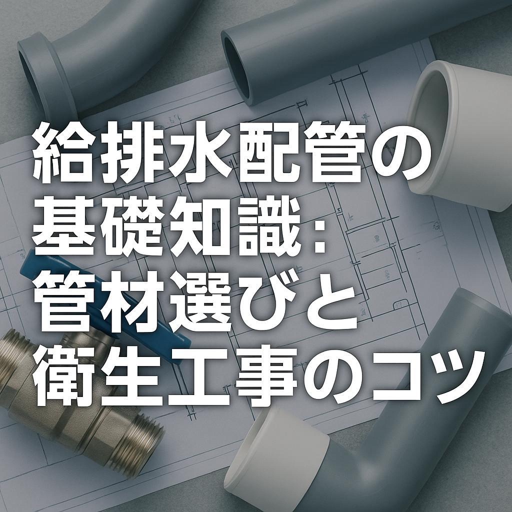 給排水配管の基礎知識：管材選びと衛生工事のコツ
