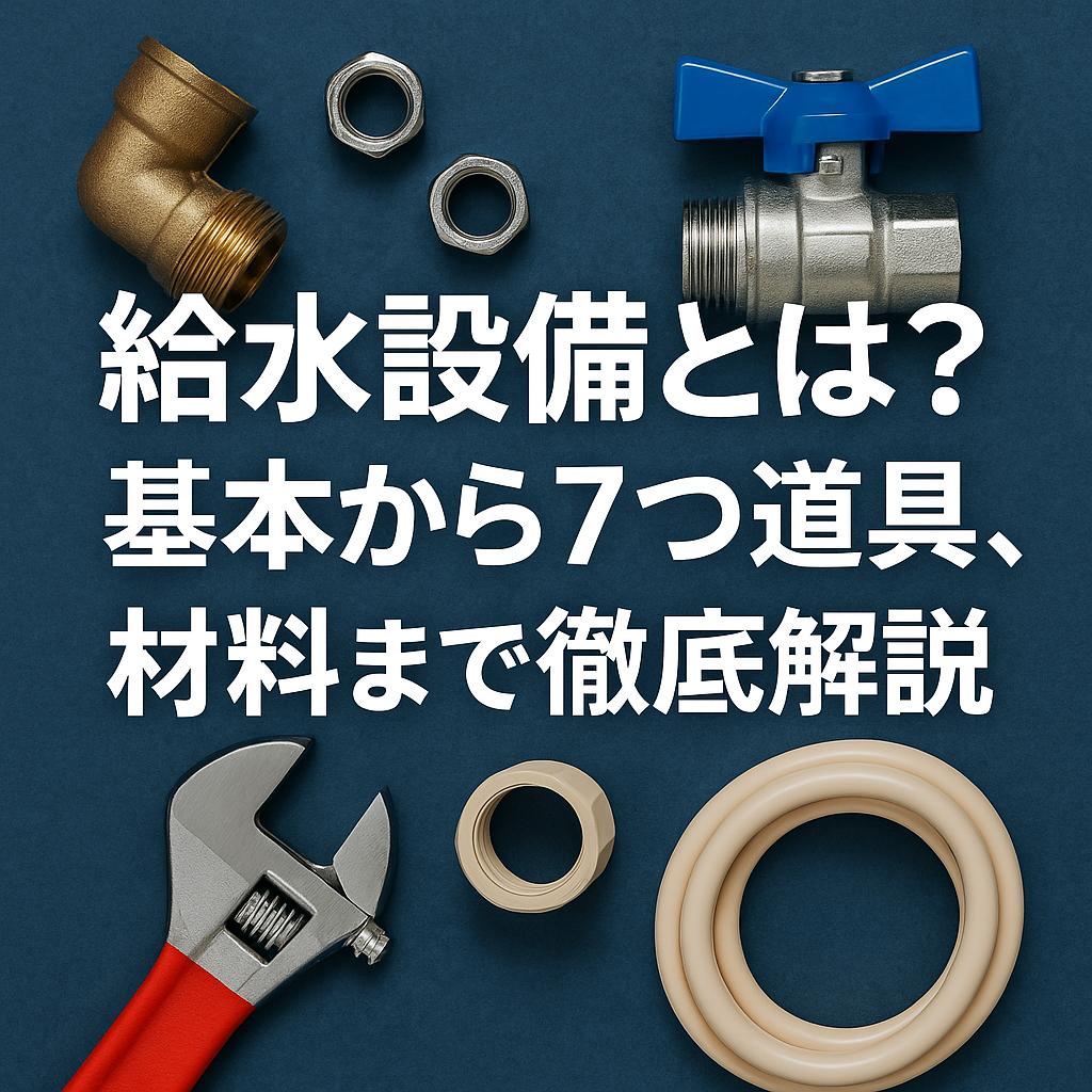 給水設備とは？基本から7つ道具、材料まで徹底解説