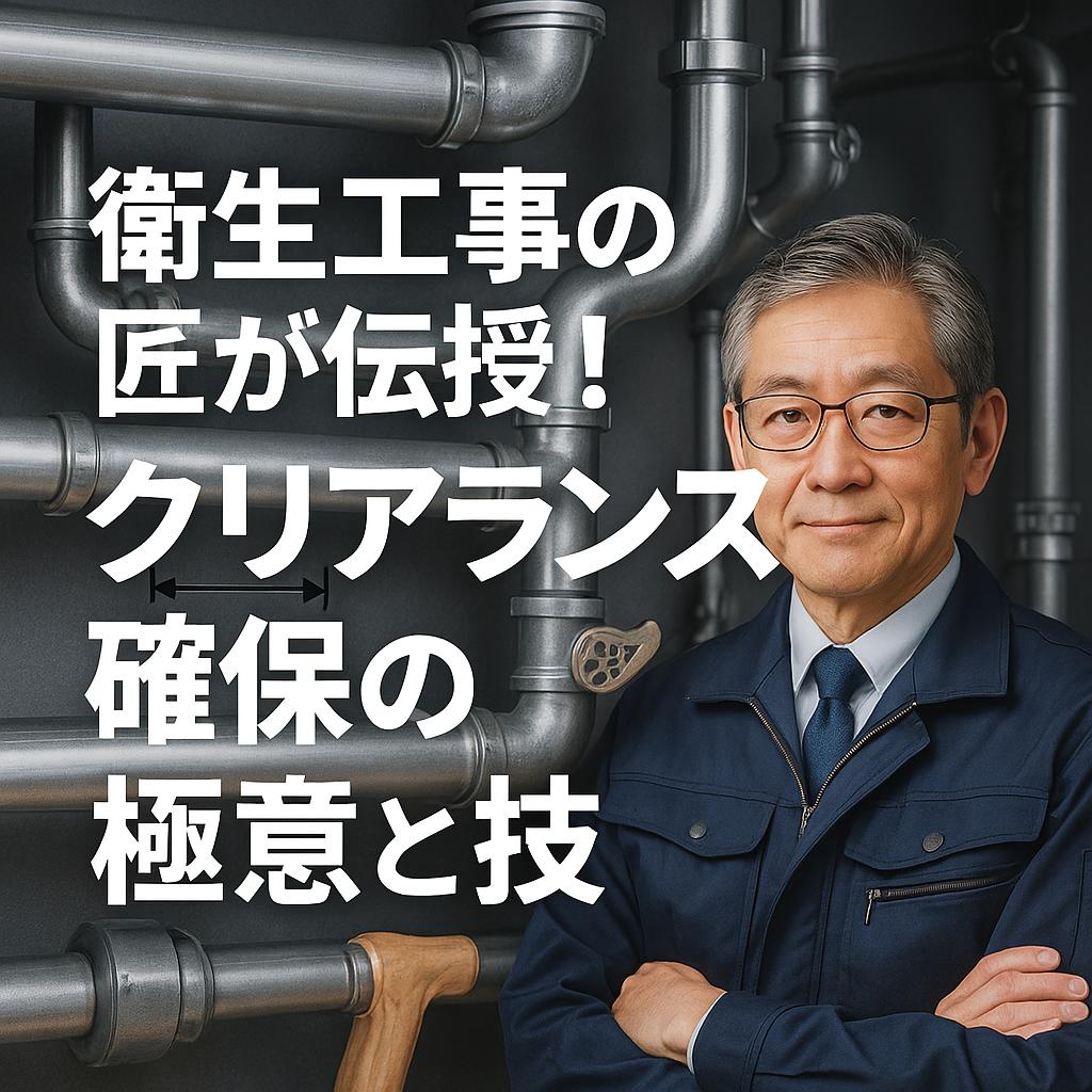 衛生工事の匠が伝授！クリアランス確保の極意と技
