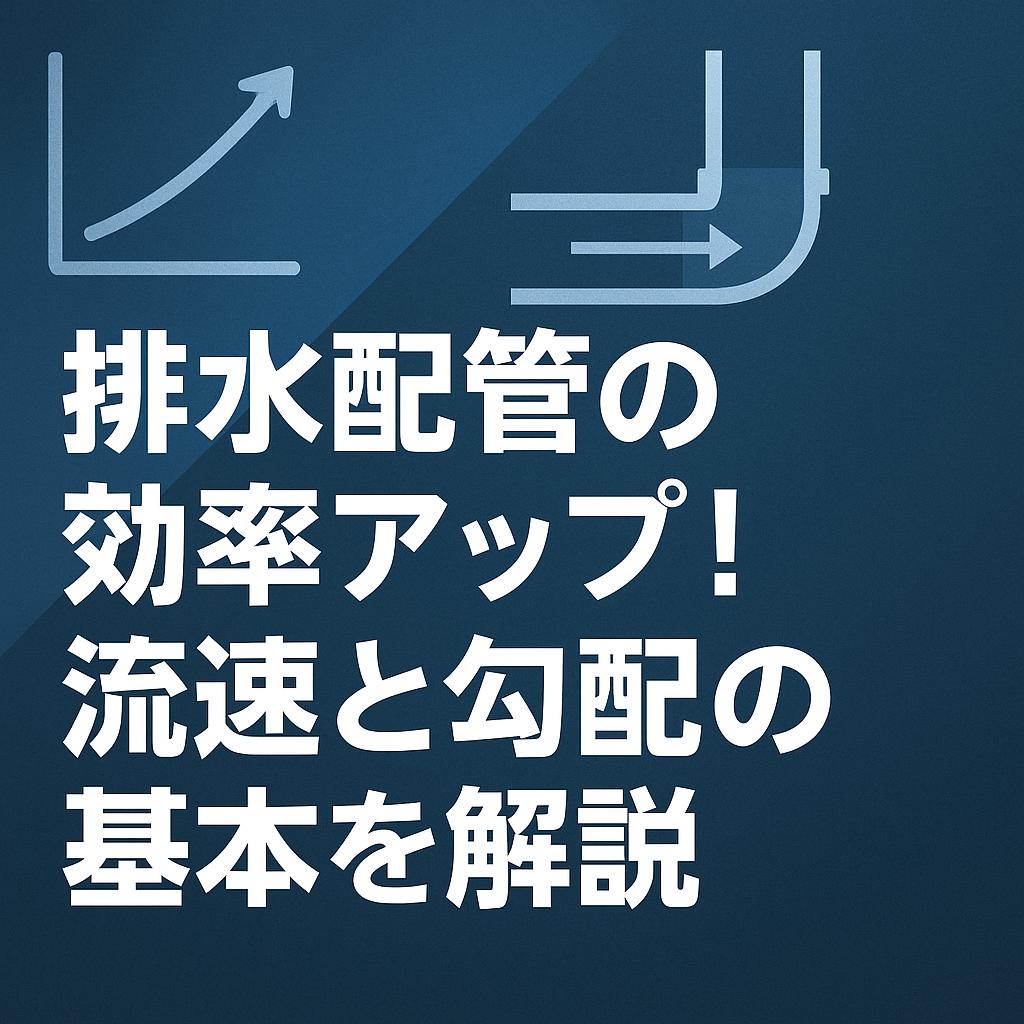 排水配管の効率アップ！流速と勾配の基本を解説