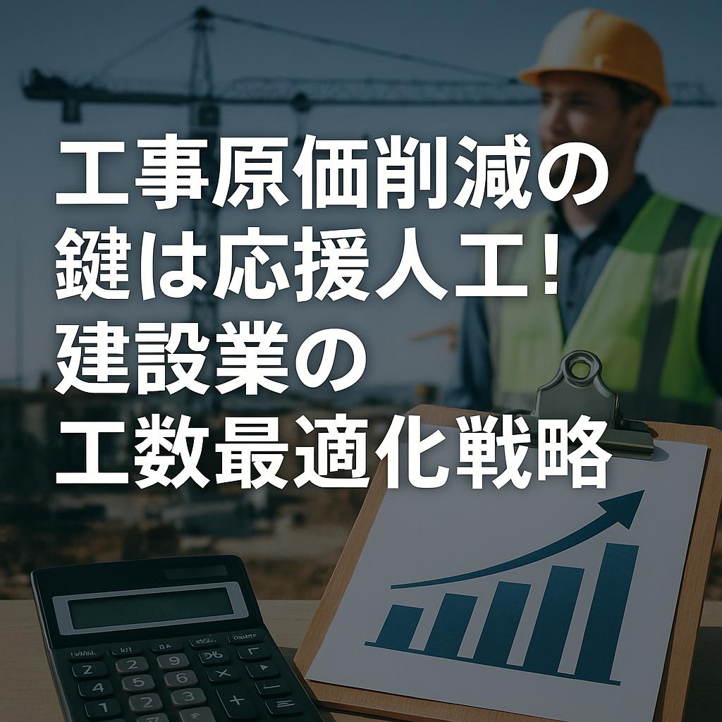 工事原価削減の鍵は応援人工！建設業の工数最適化戦略