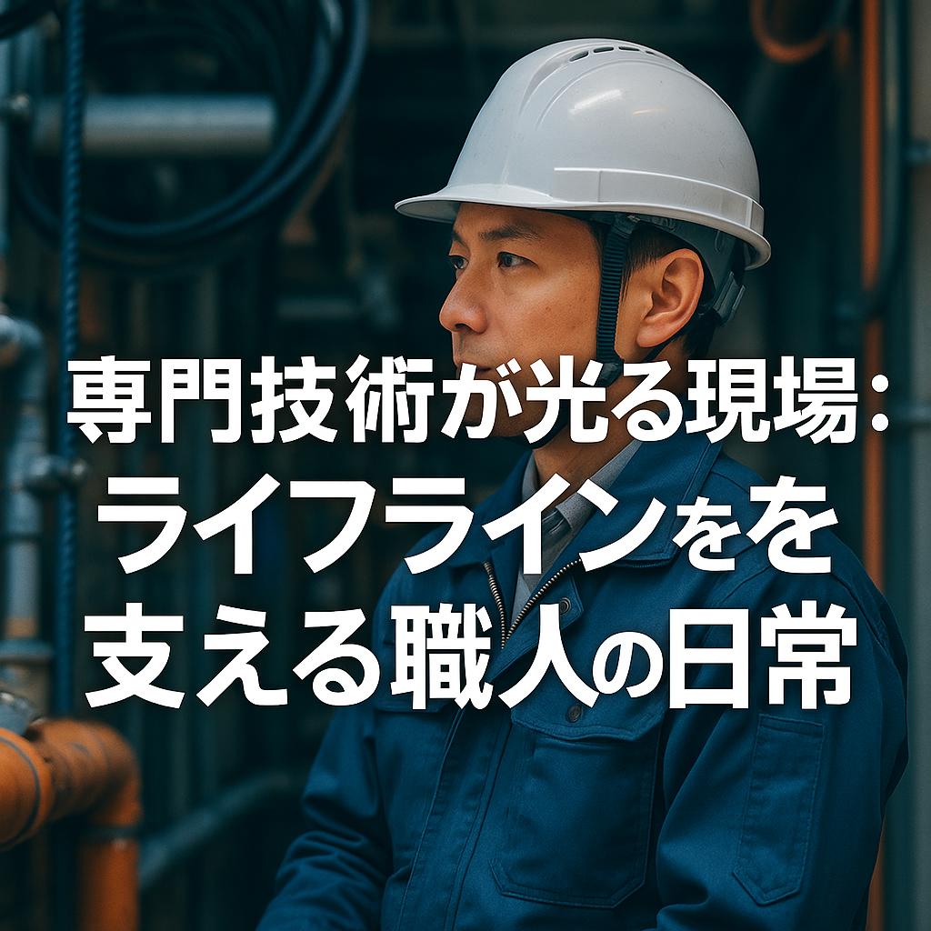 専門技術が光る現場：ライフラインを支える職人の日常