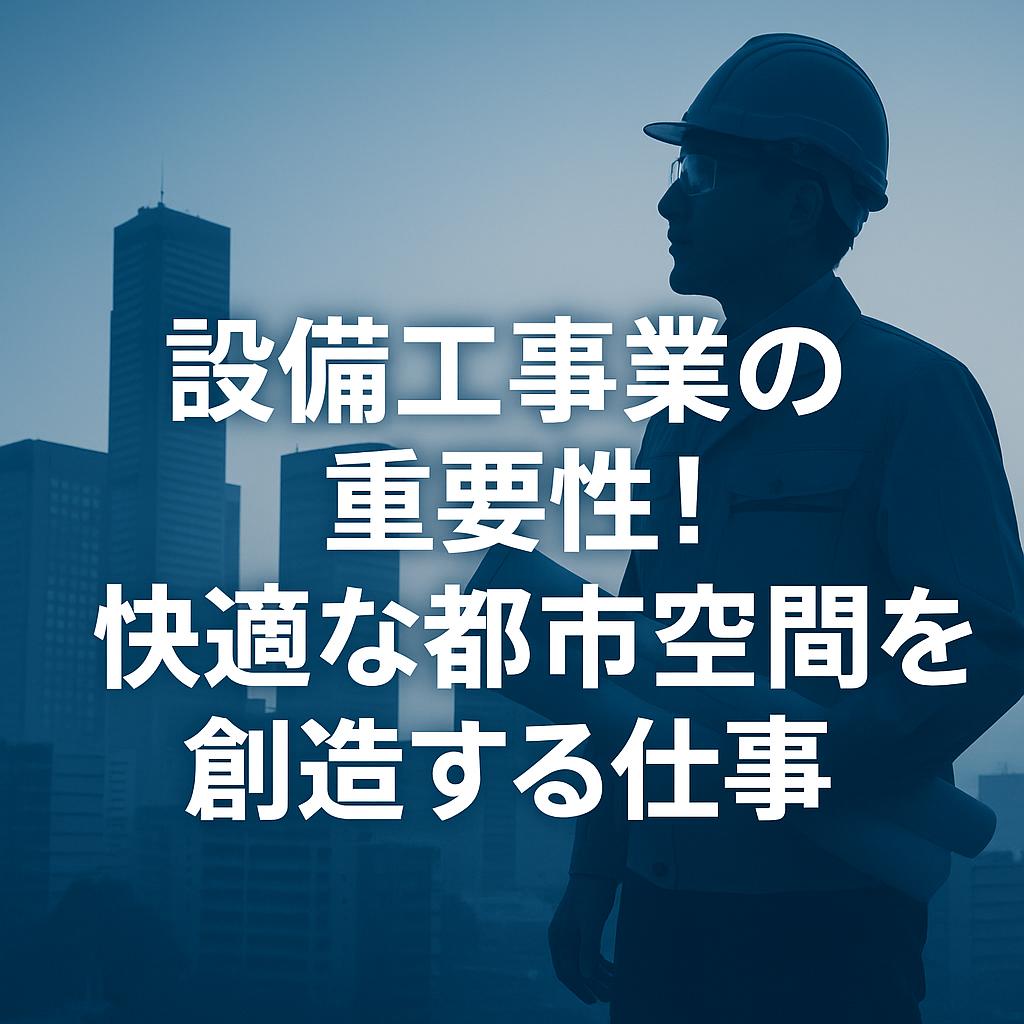 設備工事業の重要性！快適な都市空間を創造する仕事