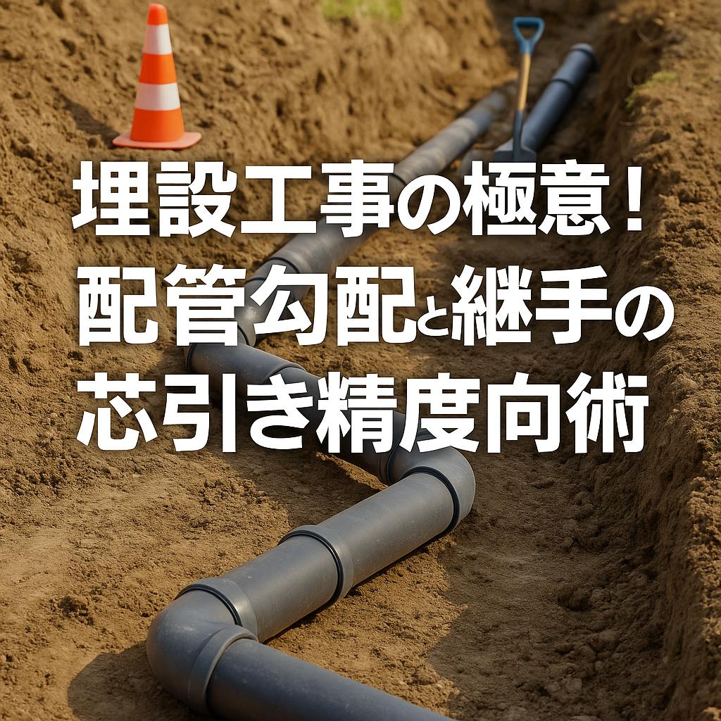 埋設工事の極意！配管勾配と継手の芯引き精度向上術