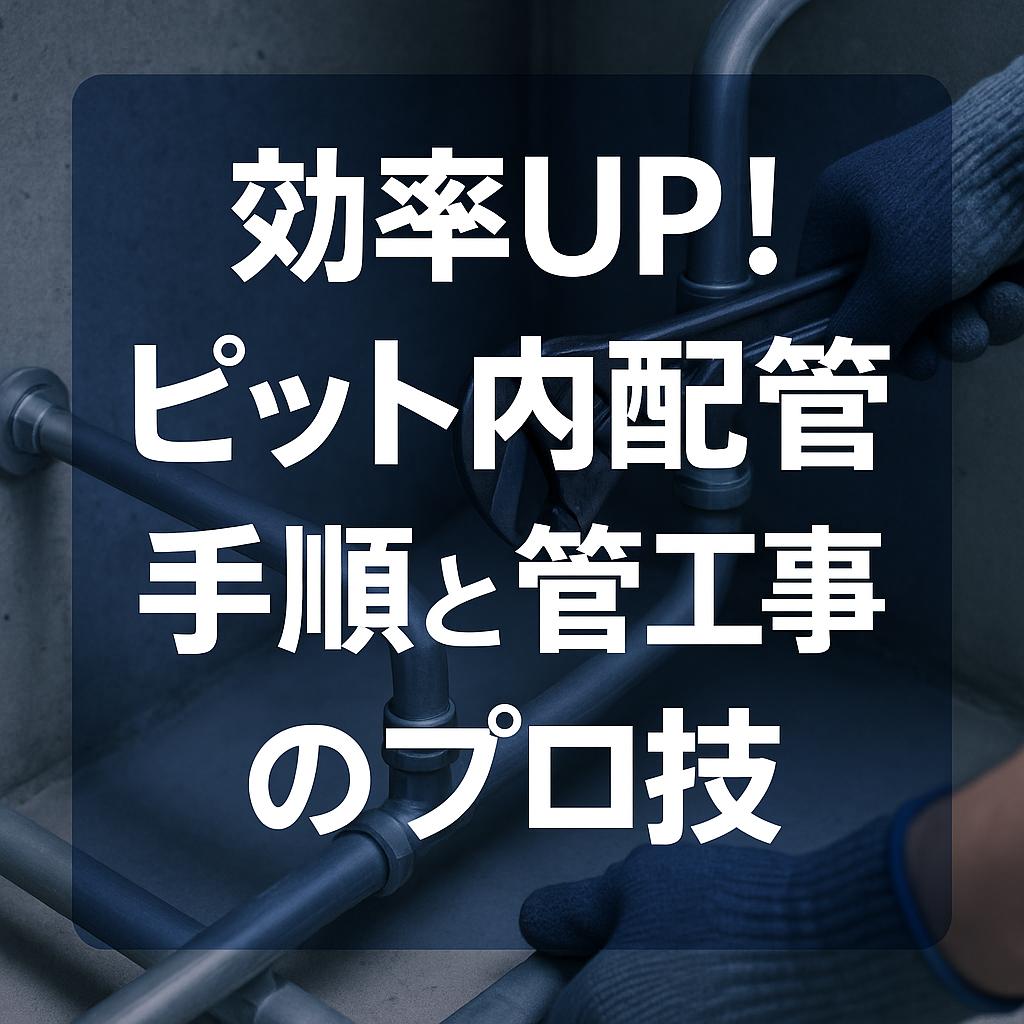 効率UP！ピット内配管手順と管工事のプロ技