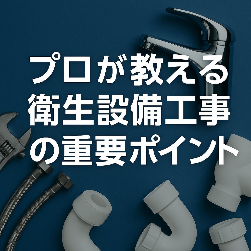 プロが教える衛生設備工事の重要ポイント