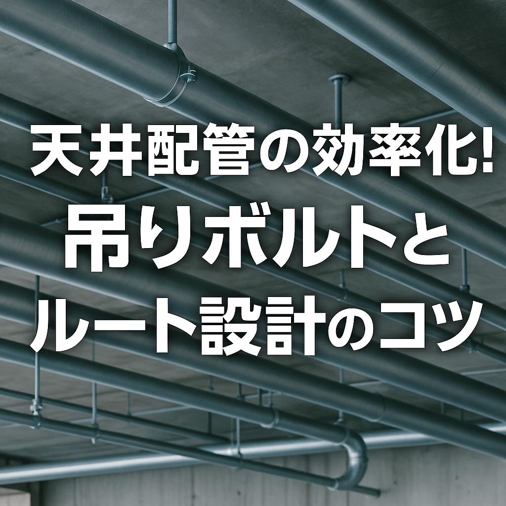 天井配管の効率化！吊りボルトとルート設計のコツ