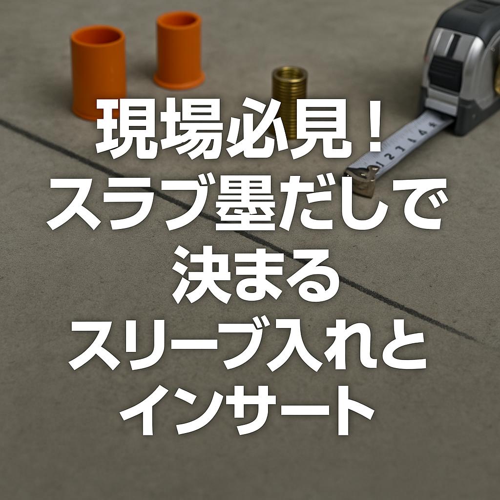 現場必見！スラブ墨だしで決まるスリーブ入れとインサート