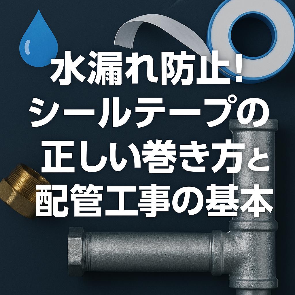 水漏れ防止!シールテープの正しい巻き方と配管工事の基本