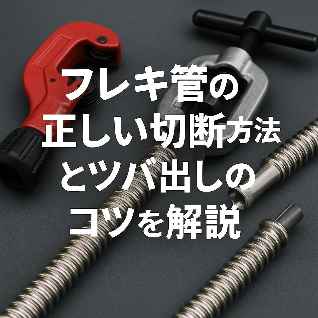 フレキ管の正しい切断方法とツバ出しのコツを解説