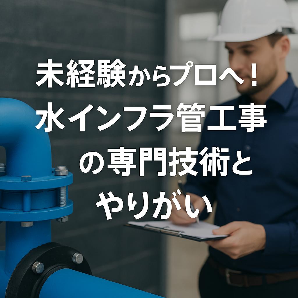 未経験からプロへ！水インフラ管工事業の専門技術とやりがい