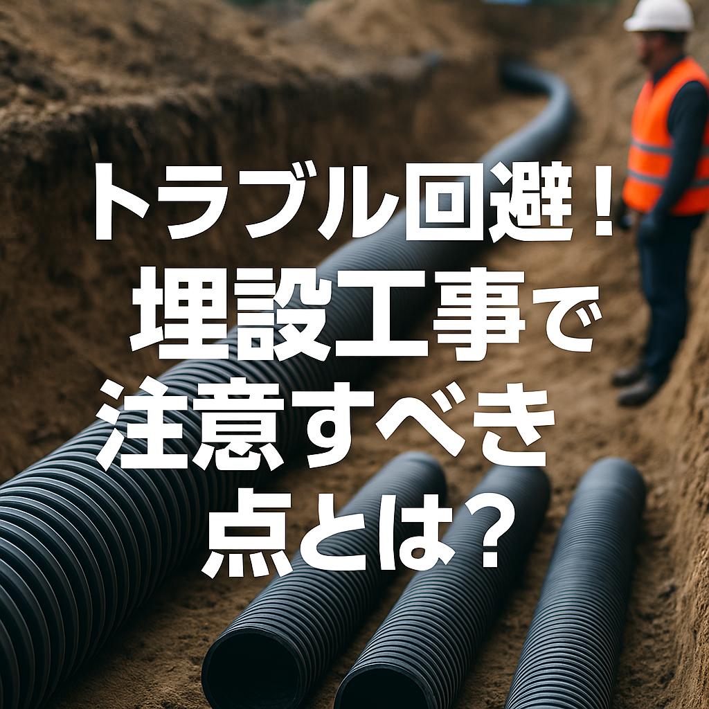 トラブル回避！埋設工事で注意すべき点とは？