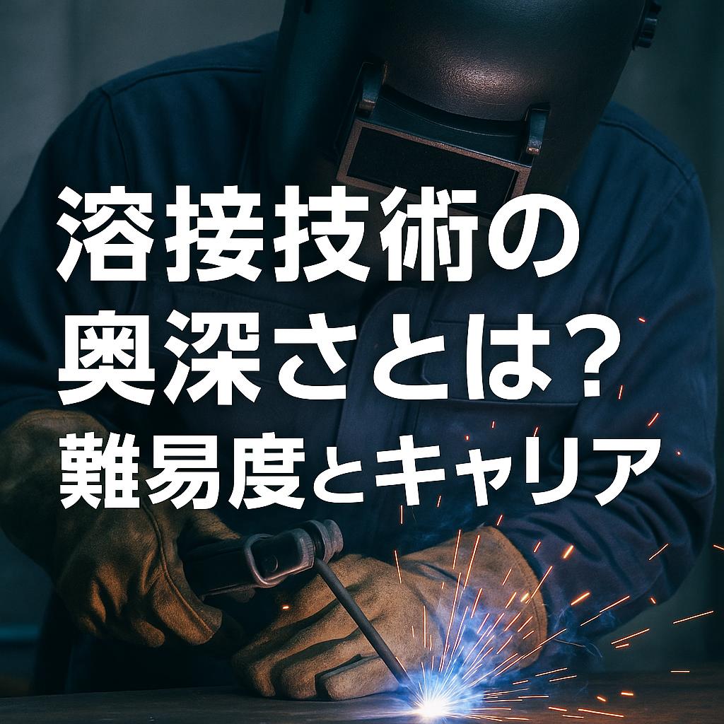 溶接技術の奥深さとは？難易度とキャリア