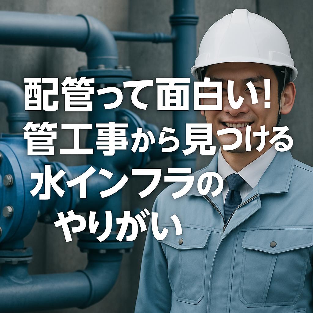 配管って面白い！管工事から見つける水インフラのやりがい
