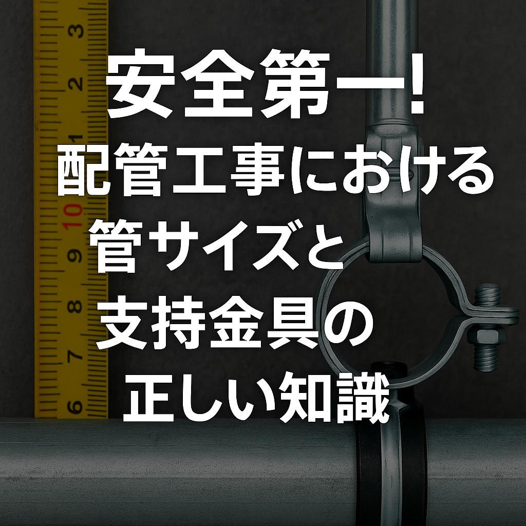安全第一！配管工事における管サイズと支持金具の正しい知識