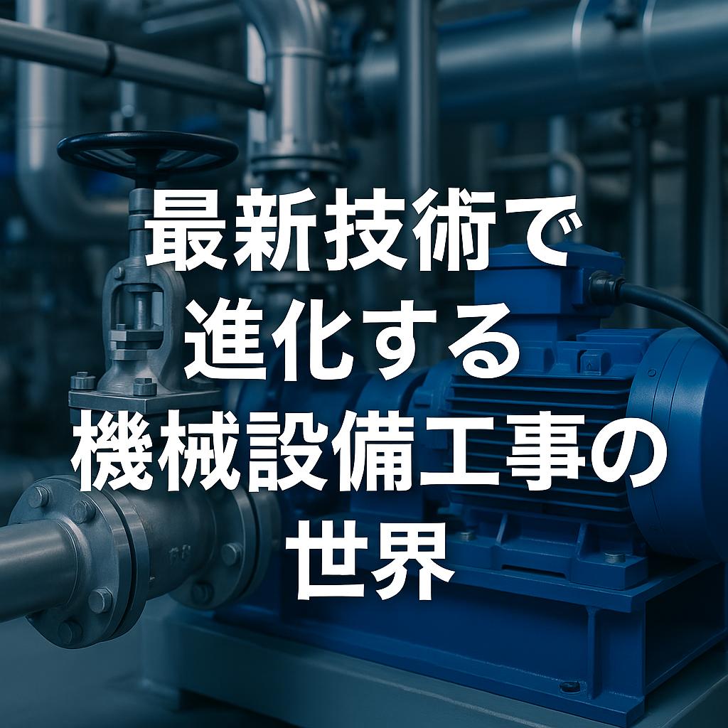 最新技術で進化する機械設備工事の世界
