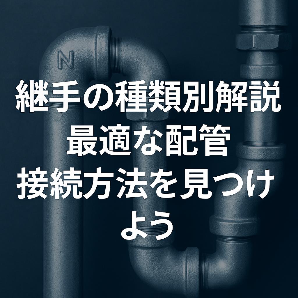 継手の種類別解説！最適な配管接続方法を見つけよう