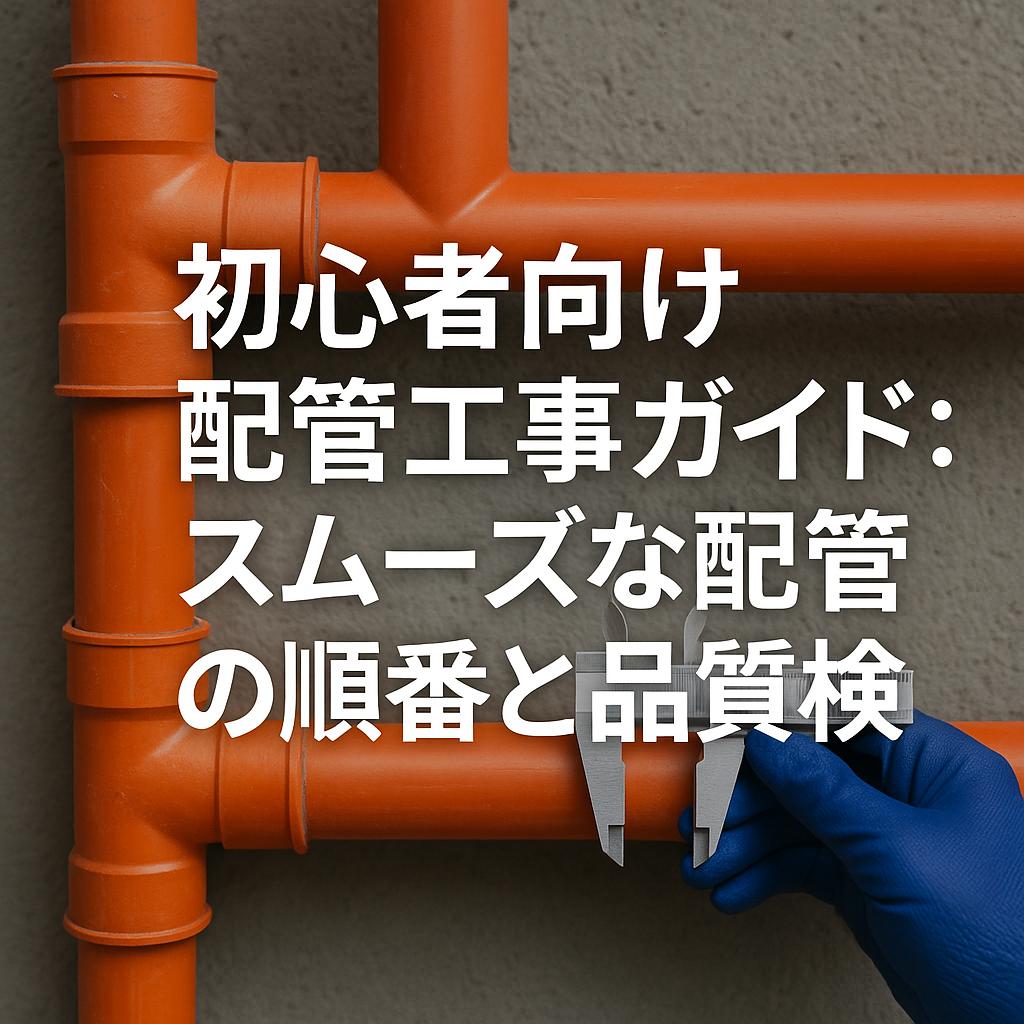 初心者向け配管工事ガイド:スムーズな配管の順番と品質検査