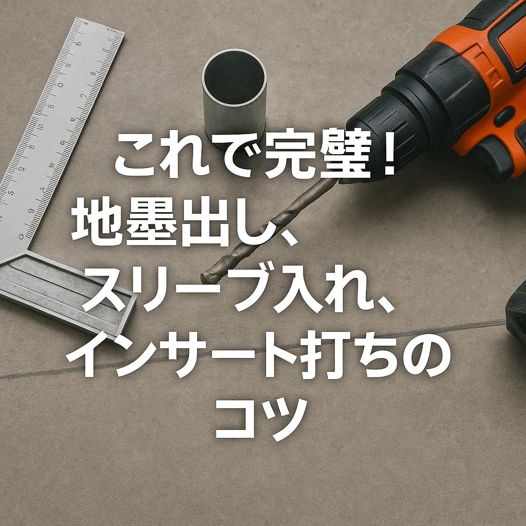 これで完璧！地墨出し、スリーブ入れ、インサート打ちのコツ