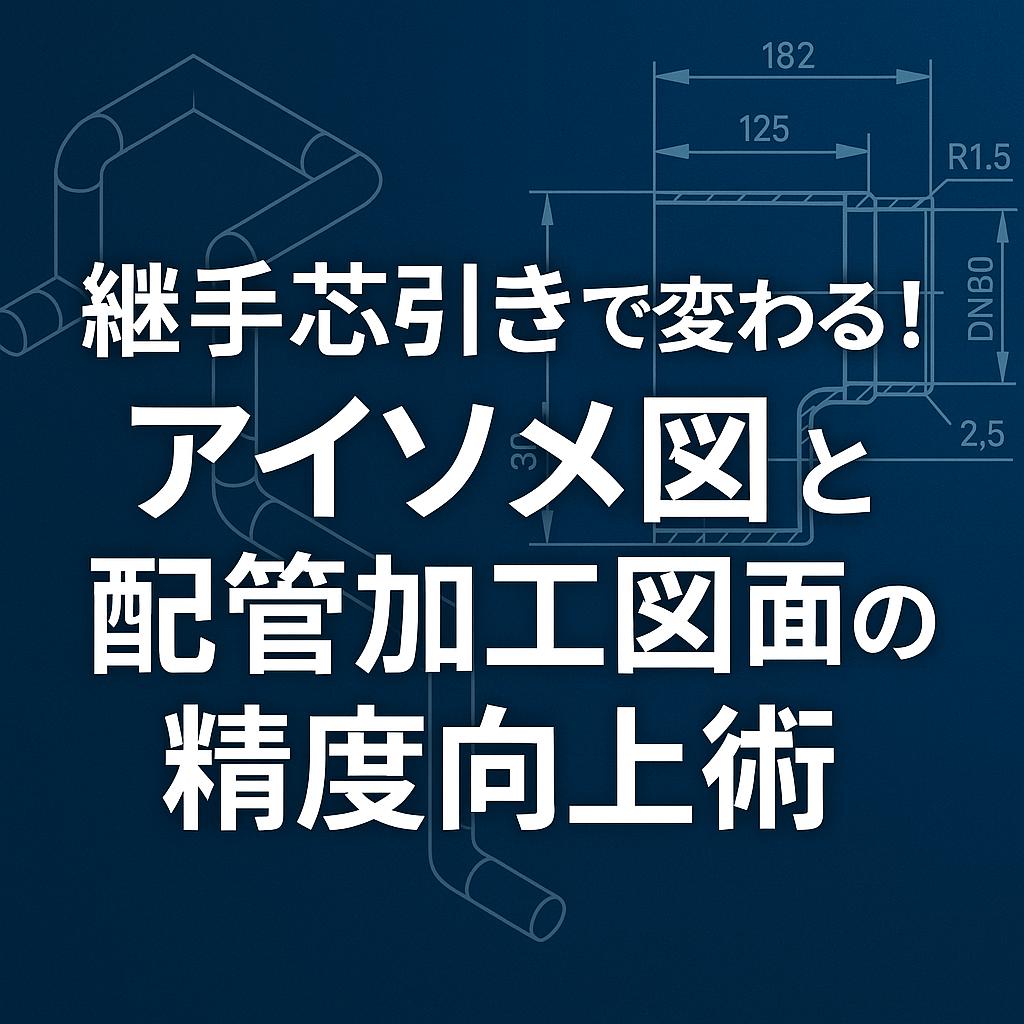 継手芯引きで変わる！アイソメ図と配管加工図面の精度向上術