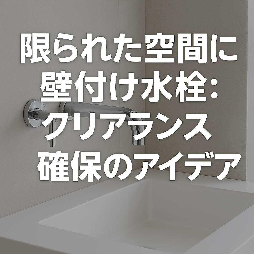 限られた空間に壁付け水栓：クリアランス確保のアイデア