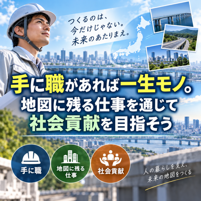 手に職があれば一生モノ。地図に残る仕事を通じて社会貢献を目指そう
