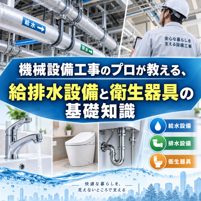 機械設備工事のプロが教える、給排水設備と衛生器具の基礎知識