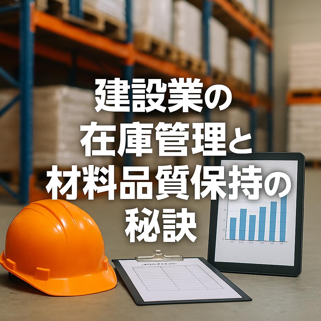 建設業の在庫管理と材料品質保持の秘訣