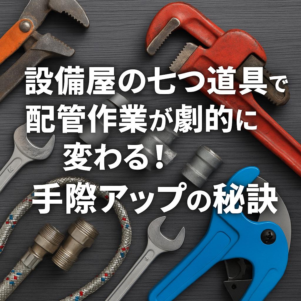 設備屋の七つ道具で配管作業が劇的に変わる！手際アップの秘訣