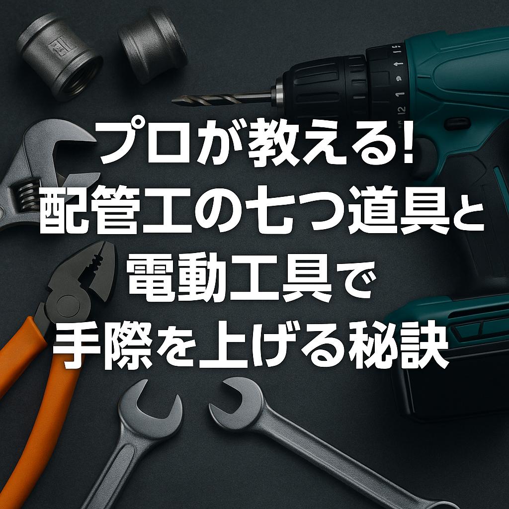 プロが教える！配管工の七つ道具と電動工具で手際を上げる秘訣