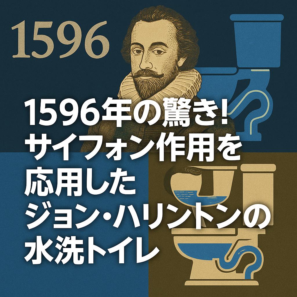 1596年の驚き！サイフォン作用を応用したジョン・ハリントンの水洗トイレ