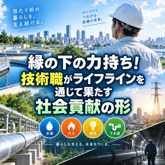 縁の下の力持ち！技術職がライフラインを通じて果たす社会貢献の形
