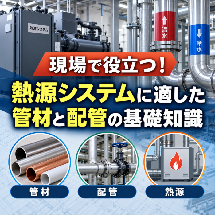 現場で役立つ！熱源システムに適した管材と配管の基礎知識