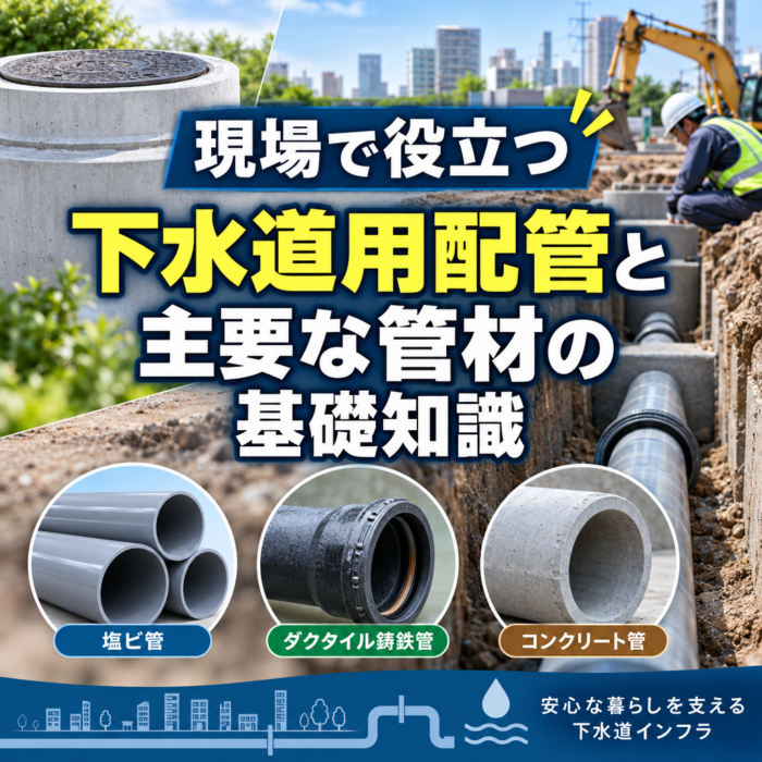 現場で役立つ下水道用配管と主要な管材の基礎知識
