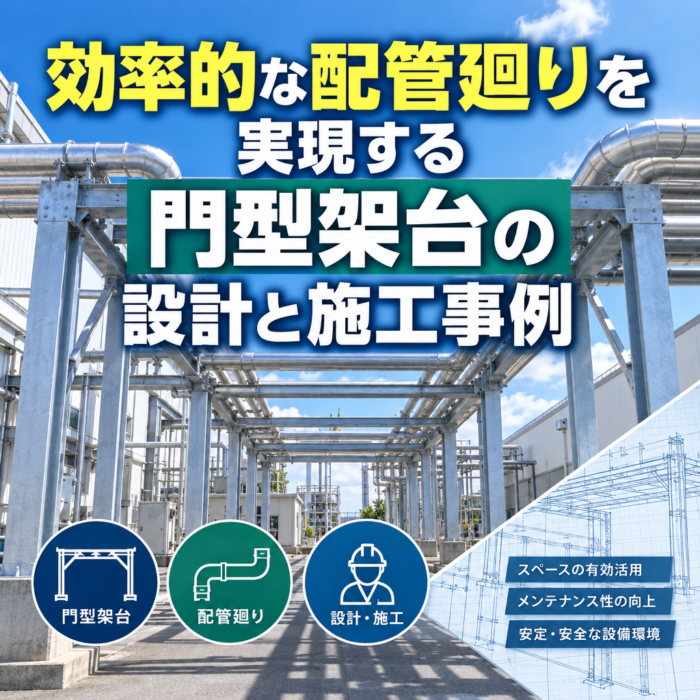 効率的な配管廻りを実現する門型架台の設計と施工事例