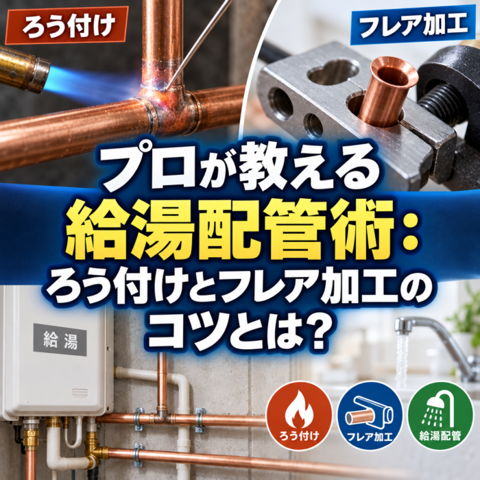 プロが教える給湯配管術：ろう付けとフレア加工のコツとは？