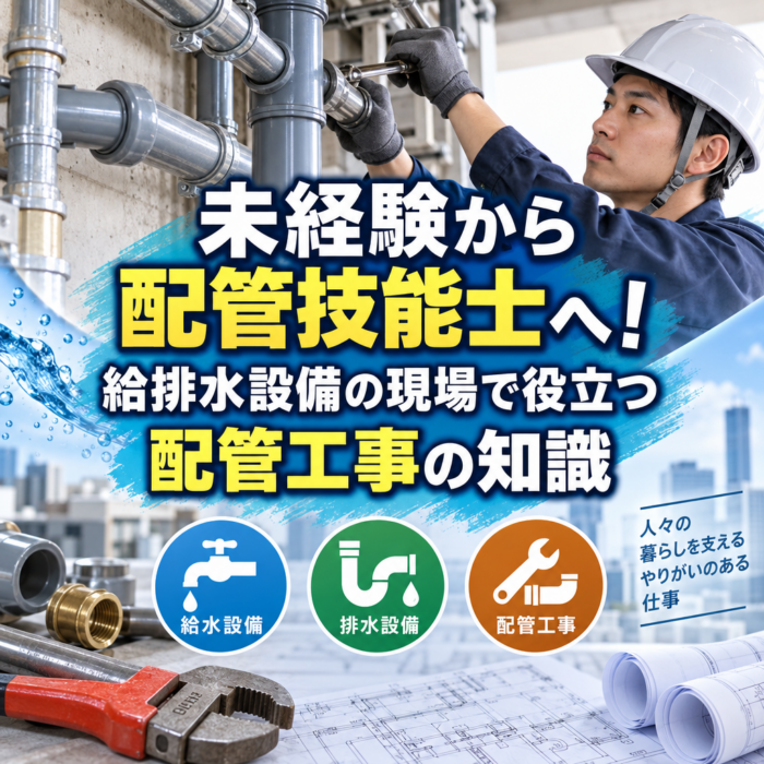 未経験から配管技能士へ！給排水設備の現場で役立つ配管工事の知識
