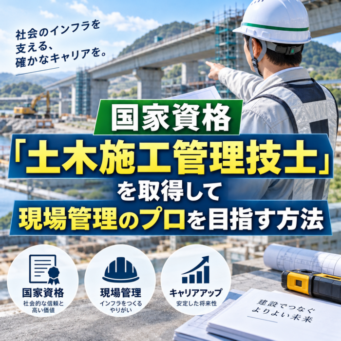 国家資格「土木施工管理技士」を取得して現場管理のプロを目指す方法